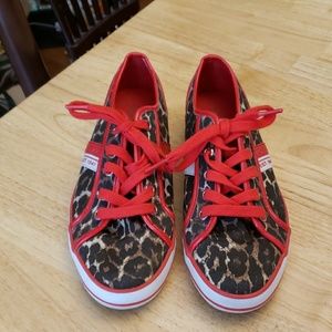 COACH Leopard Print Sneakers Shoes Size 7